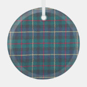 Ornement En Verre Motif écossais écossais rouge, vert, bleu. (Recto)