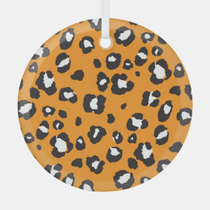 Ornement En Verre Motif Empreinte de léopard classique