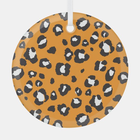 Ornement En Verre Motif Empreinte de léopard classique (Recto)