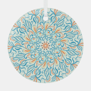 Ornement En Verre Motif en carreaux céramiques Abstraits
