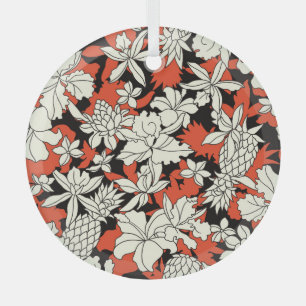 Ornement En Verre Motif exotique sans fil tropique