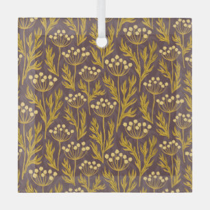 Ornement En Verre Motif floral naturel : accents dorés sur toile som
