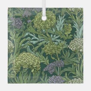 Ornement En Verre Motif floral sans couture de style William Morris