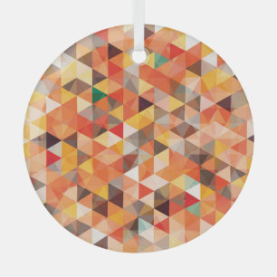 Ornement En Verre Motif géométrique triangulaire Abstrait