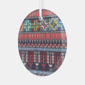 Ornement En Verre Motif Motif Palestinien Broderie. (Avant gauche)