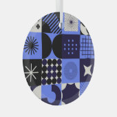 Ornement En Verre Motif rétrofuturiste Gras Géométrique Bauhaus (Avant droite)