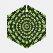 Ornement En Verre Motif vert Abstrait rétro (Verso)