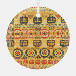 Ornement En Verre Motifs tribaux : motif ethnique sans soudure.