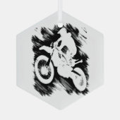 Ornement En Verre Motocross Sport Concurrentiel Motorcycle Course (Verso)