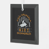 Ornement En Verre Motoneige - Grandpas Cool Circuler Motoneiges (Avant gauche)