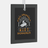 Ornement En Verre Motoneige - Grandpas Cool Circuler Motoneiges (Avant droite)