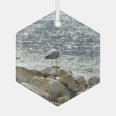 Ornement En Verre Mouette et mer (Recto)