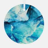 Ornement En Verre mouvement bleu Abstrait : composition fractale. (Verso)