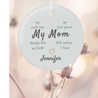 Ornement En Verre My Mom North Star Personalized