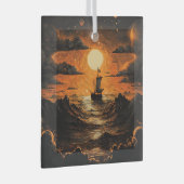 Ornement En Verre Navire naviguant la nuit (Avant droite)