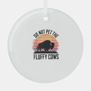 Ornement En Verre Ne Pas Attirer Les Vaches Fluffantes Vintage Rando
