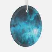 Ornement En Verre nébuleuse orientale, lumière bleue, astronomie. (Avant droite)
