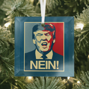 Ornement En Verre NEIN - Poster anti-Trump - Anti-Trump -