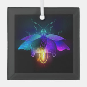 Ornement En Verre Neon Firefly sur noir