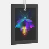 Ornement En Verre Neon Firefly sur noir (Avant droite)
