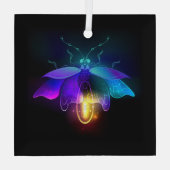 Ornement En Verre Neon Firefly sur noir (Verso)