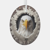 Ornement En Verre Noël à Bald Eagle (Avant droite)