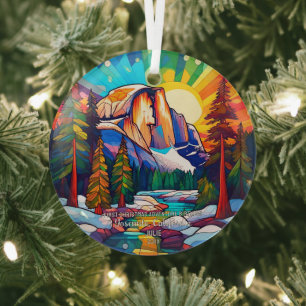 Ornement En Verre Noël Aventure AnniversaireVerre Yosemite