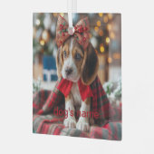 Ornement En Verre Noël beagle (Avant gauche)