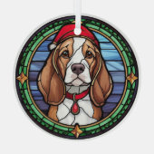 Ornement En Verre Noël beagle en verre (Verso)