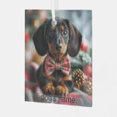 Ornement En Verre Noël Dachshund (Avant gauche)