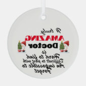 Ornement En Verre Noël de la retraite (Verso)