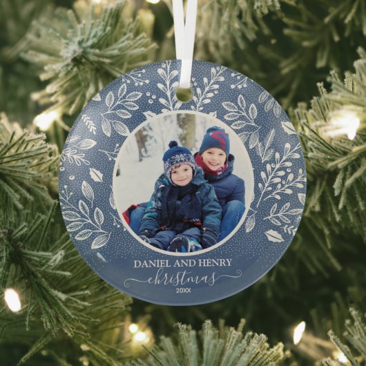 Ornement En Verre Noël de l'adorable photo Keepsaké (Insitu)