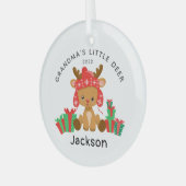 Ornement En Verre Noël des petits cerfs de grand-mère (Avant gauche)