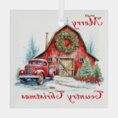 Ornement En Verre Noël du pays (Verso)