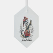 Ornement En Verre Noël écossais Otter Noël (Avant droite)