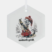 Ornement En Verre Noël écossais Otter Noël (Verso)