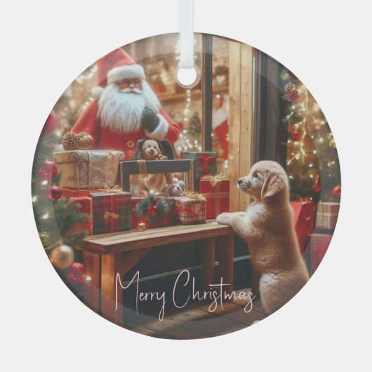 Ornement En Verre Noël et voeux (Recto)