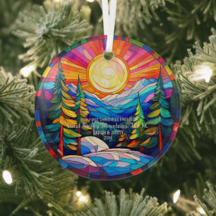 Ornement En Verre Noël Great Smoky Mountain Tirage de verre