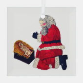 ORNEMENT EN VERRE NOËL JÉSUS ET PÈRE NOËL (Verso)