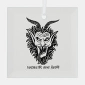 Ornement En Verre Noël Krampus (Verso)