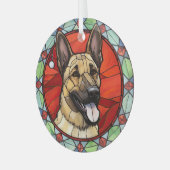 Ornement En Verre Noël Malinois Belge en Verre (Avant gauche)