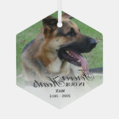 Ornement En Verre Noël Mémorial Photo (Verso)