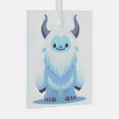 Ornement En Verre Noël mignon/yeti d'hiver (Avant droite)
