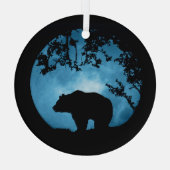 Ornement En Verre Noël Ours et lune (Verso)