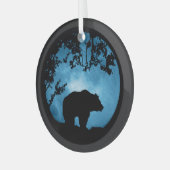 Ornement En Verre Noël Ours et lune (Avant gauche)