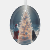 Ornement En Verre Noël père Noël, Newf et Glowtree (Avant droite)