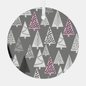 Ornement En Verre Noël simple : Motif d'arbre Abstrait (Verso)