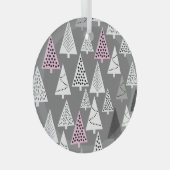 Ornement En Verre Noël simple : Motif d'arbre Abstrait (Avant droite)