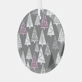 Ornement En Verre Noël simple : Motif d'arbre Abstrait (Avant gauche)