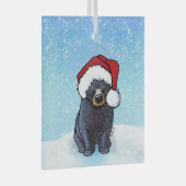 Ornement En Verre Noir de Noël Ours Cub (Avant droite)